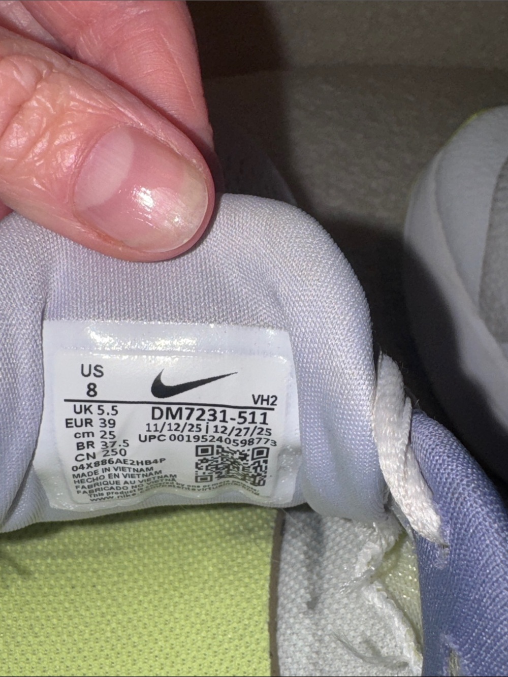 Nike Zoom Span Women's Gray & Lilac Running Sneakers - Picture 9 of 10